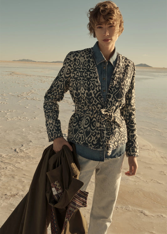 KIMONO JACKET REGULAR OSAKA  BLUE INDIA BLUE