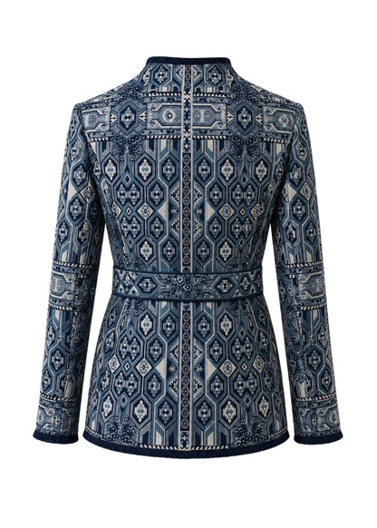 KIMONO JACKET REGULAR OSAKA BLUE PALM TROPICARIO