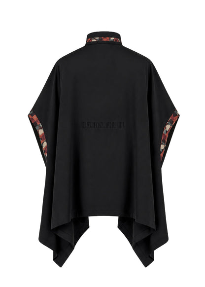 CAPE COAT REGULAR PRAGA BLACK COLORS