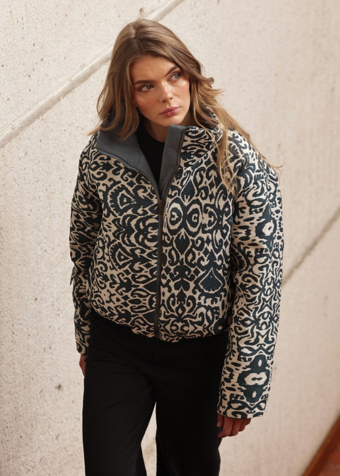 QUILTED JACKET REGULAR QUEBEC BLUE INDIA BLUE