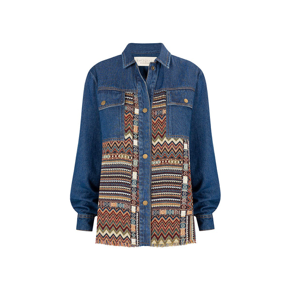 Shacket denim multicolor Rafa