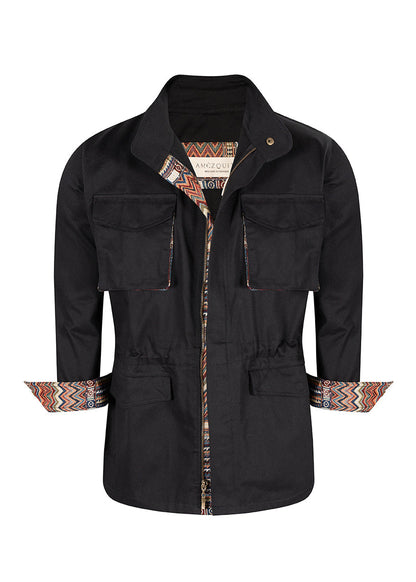 FIELD JACKET REGULAR NASHVILLE BLACK MULTICOLORED