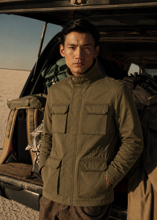 FIELD JACKET REGULAR TUCSON OLIVE GREEN  MULTICOLORED