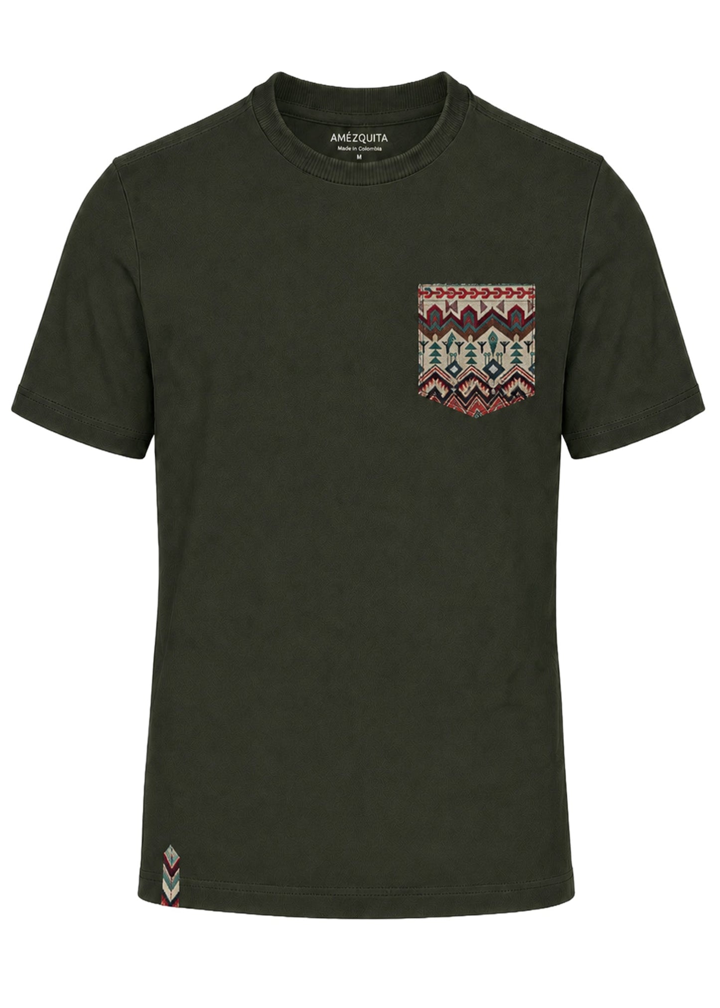 TSHIRT ROUND NECK REGULAR PORTLAND OLIVE GREEN CACTUS