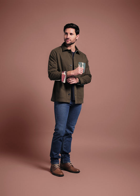WORK JACKET REGULAR BROOKLYN OLIVE GREEN COLORS
