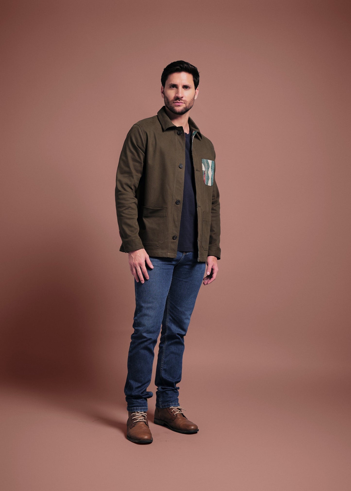 WORK JACKET REGULAR BROOKLYN OLIVE GREEN COLORS